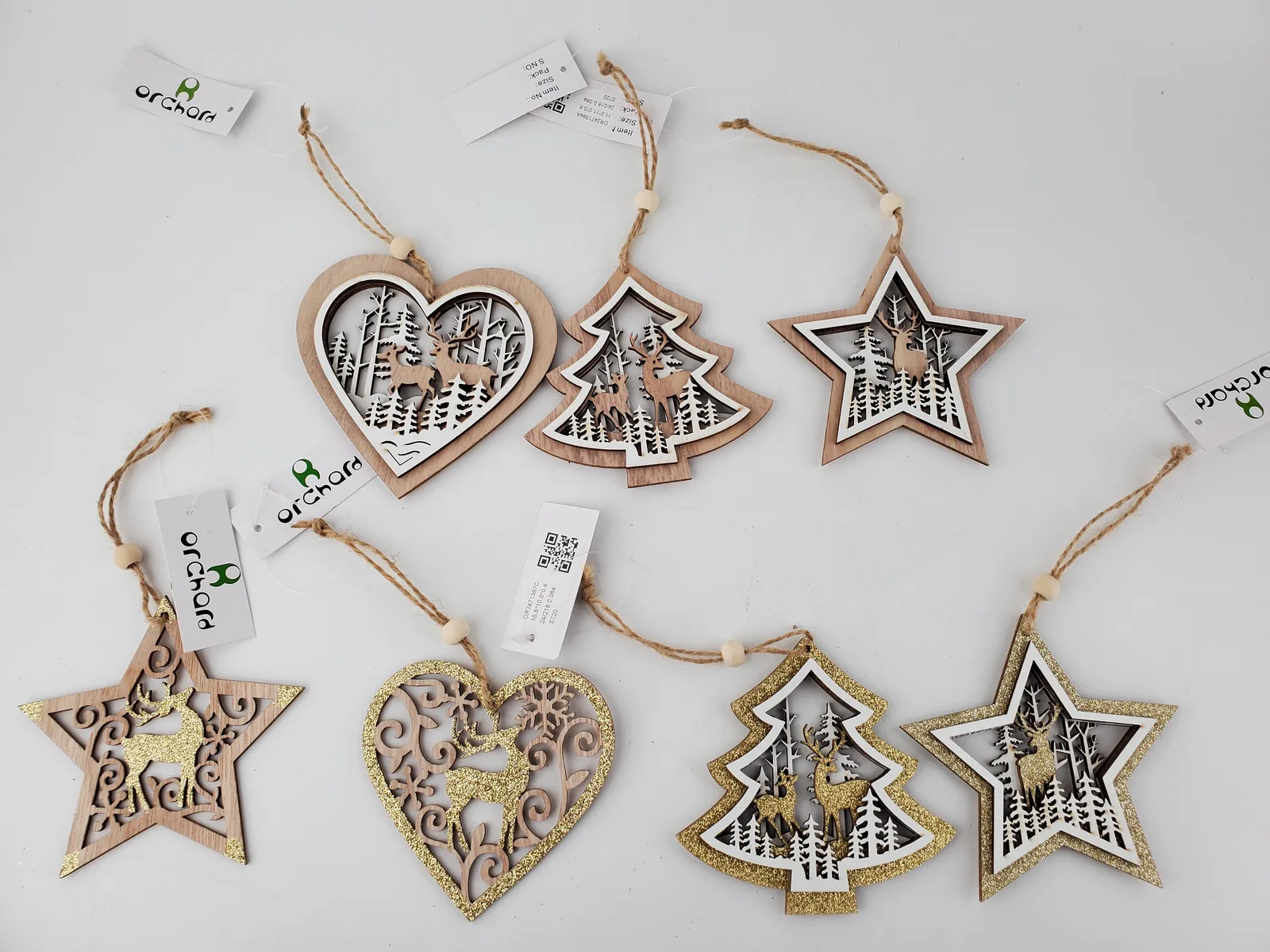 Rustic Cutout Ornament Assortment — view 1