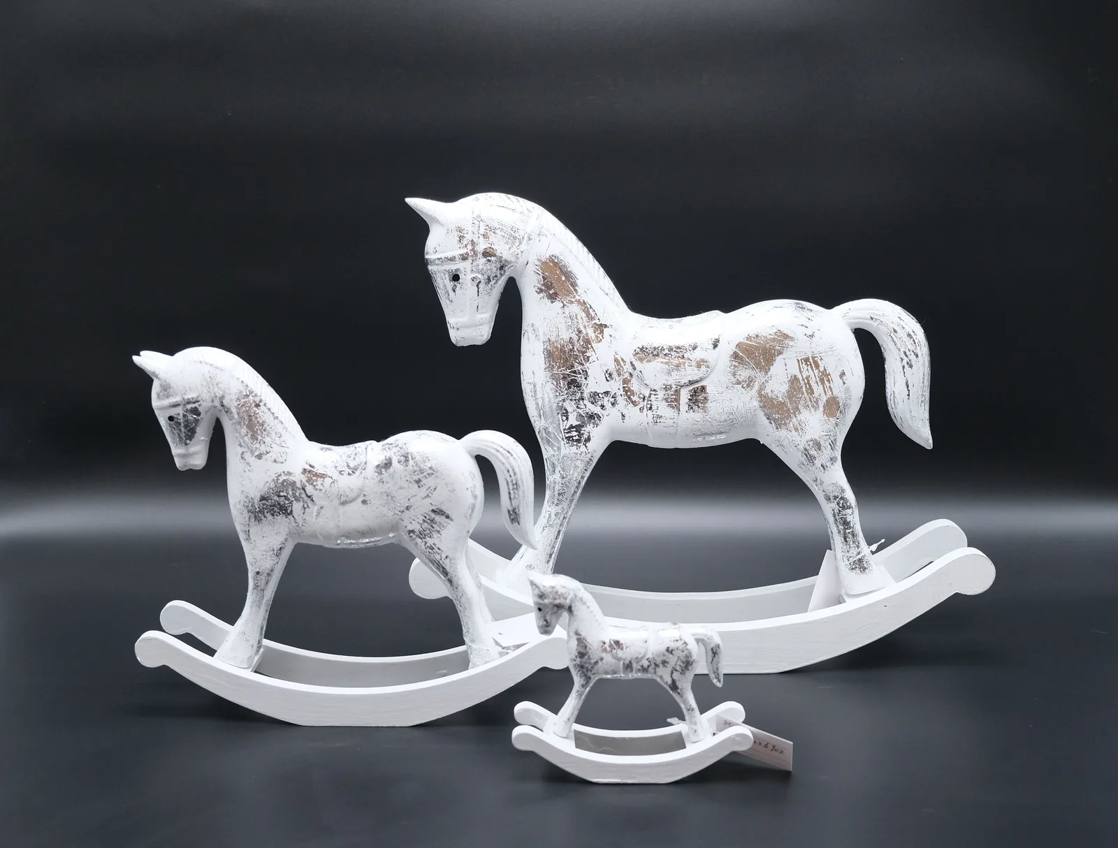 Vintage White Rocking Horse Collection — view 1