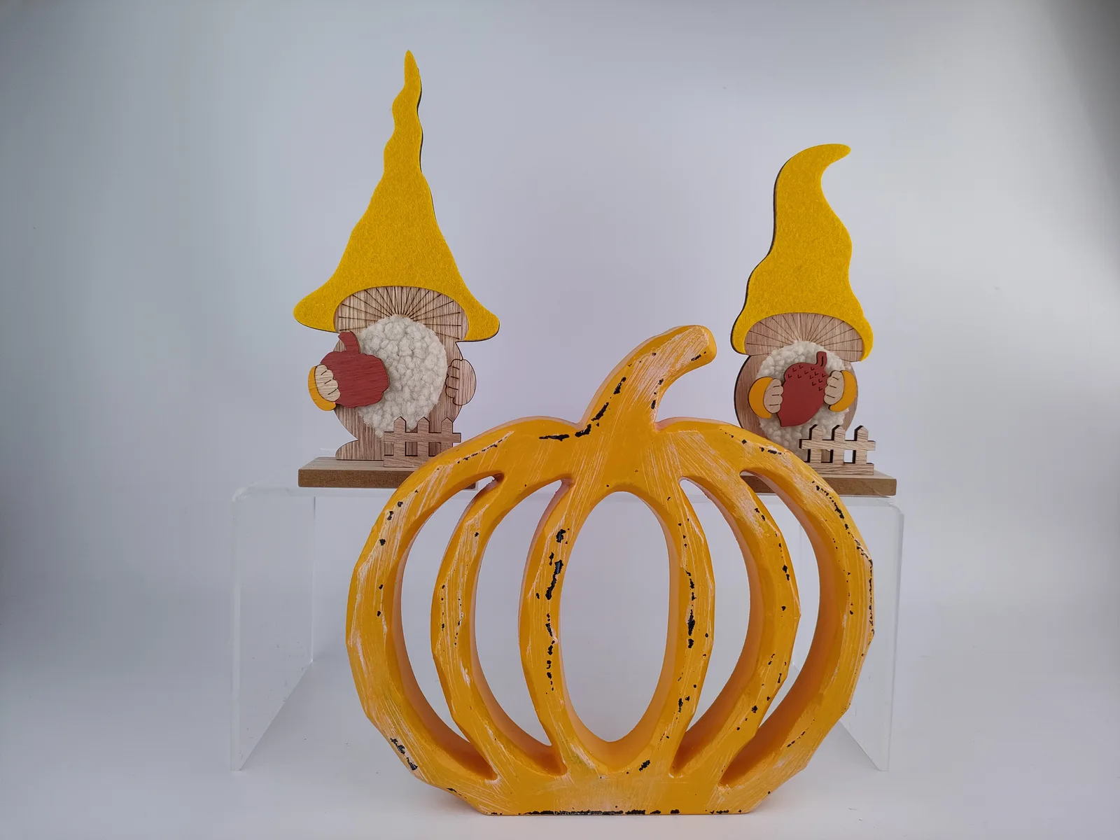 Pumpkin & Gnome Tabletop Scene