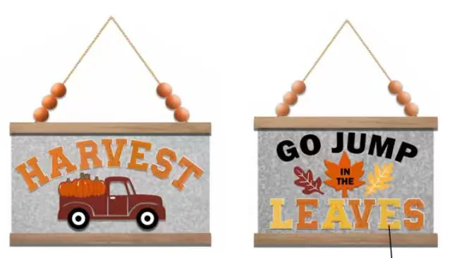 Harvest Hanging Sign Pair