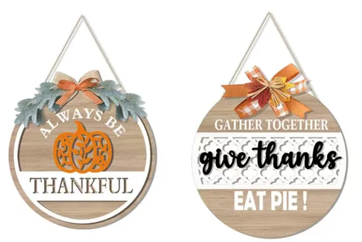 Thankful Hanging Sign Pair