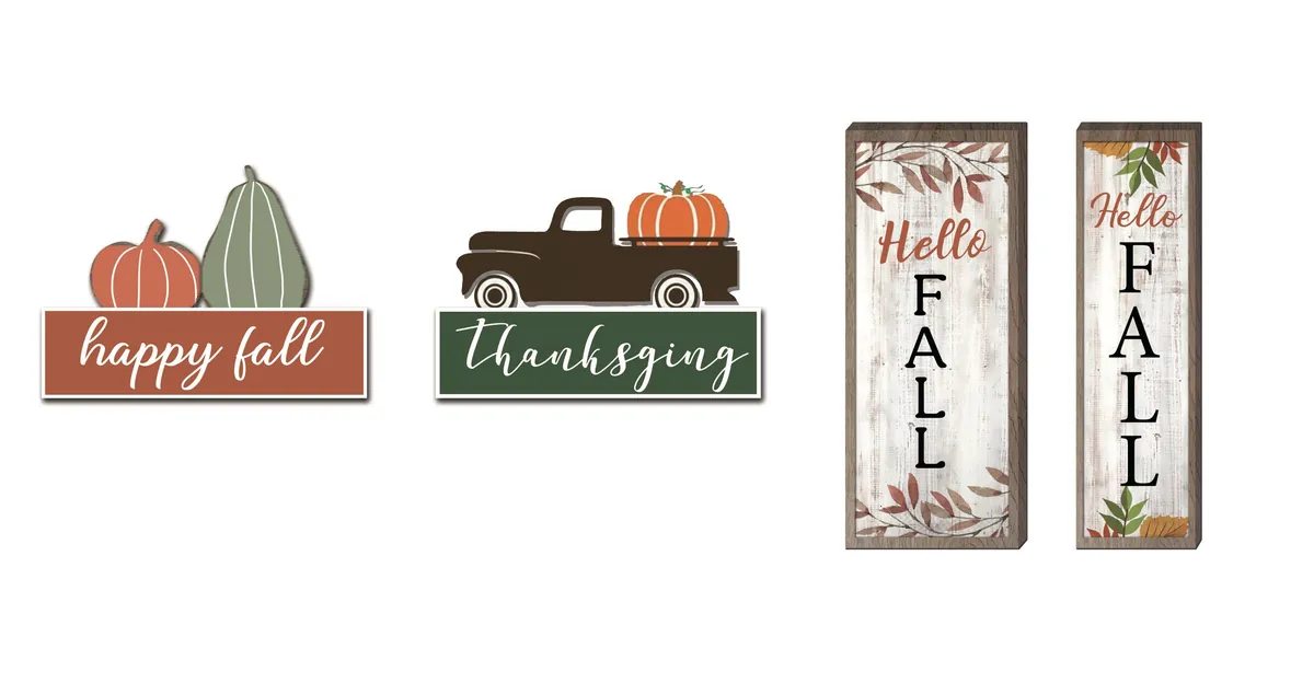 Autumn Hanging Sign Assortment
