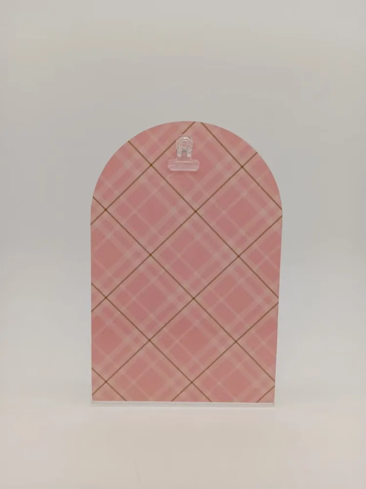 Pink Plaid Arch — view 1